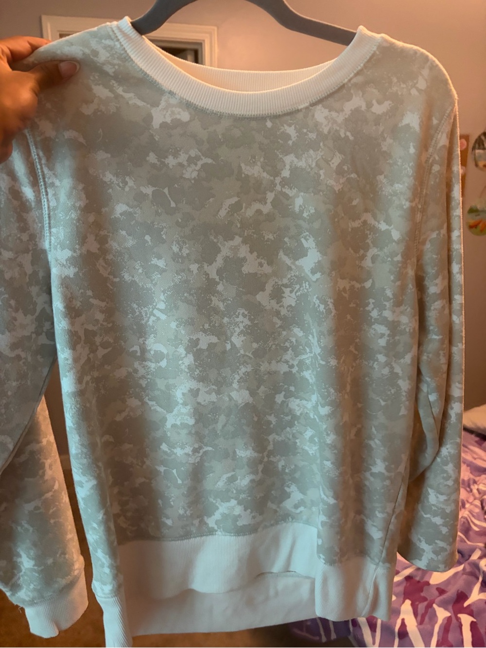 tek gear Cream Patterned Scoop Neck Sweater